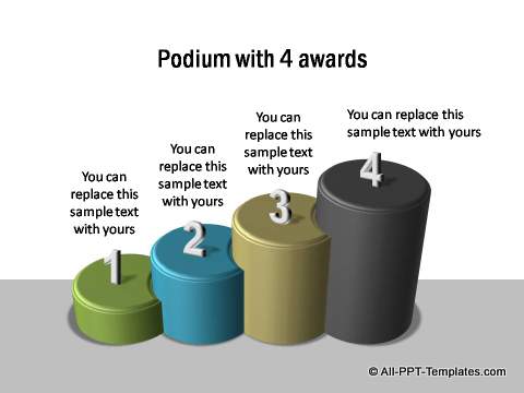 4 Podiums for awards