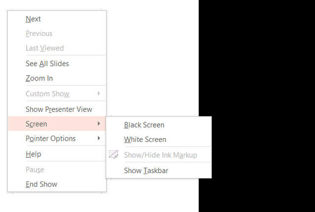 PowerPoint Blank Slide Option