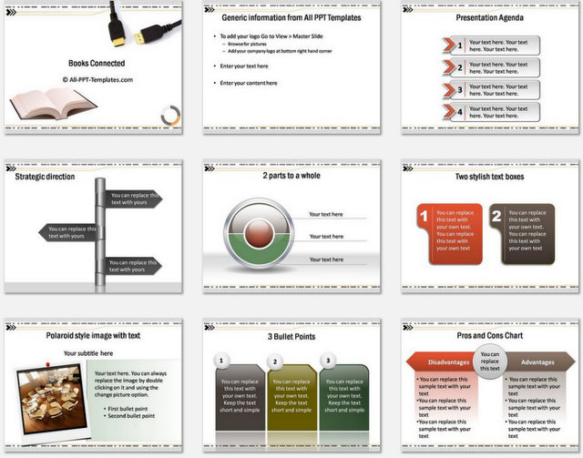 Books Connected Pptx Charts 1