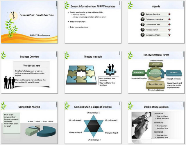 Powerpoint Gold Wave Charts 1
