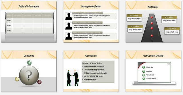 PowerPoint Elegant Crisscross Charts 3