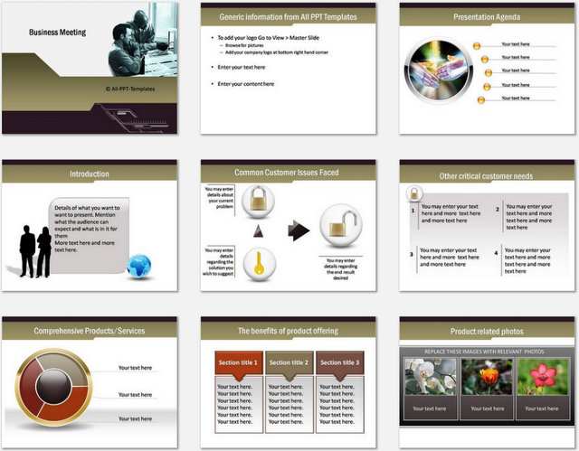 PowerPoint Business Meeting Charts 01