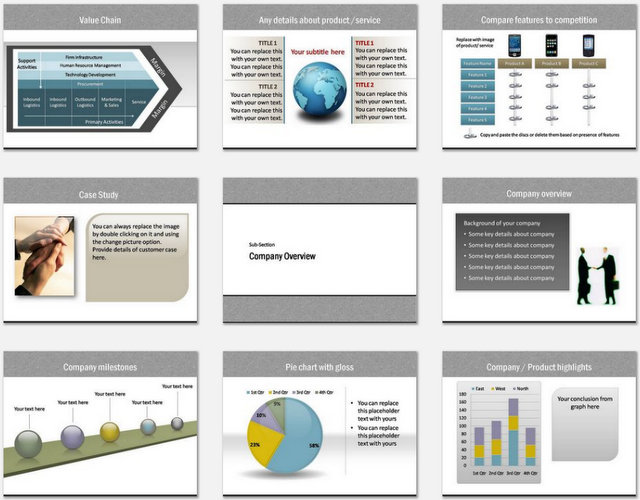 PowerPoint Calling Card Charts 02