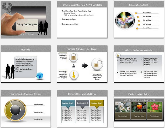 PowerPoint Team Energy Charts 01