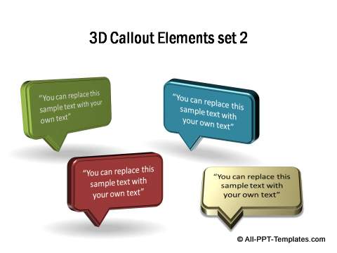 3D Callout Elements Set 2