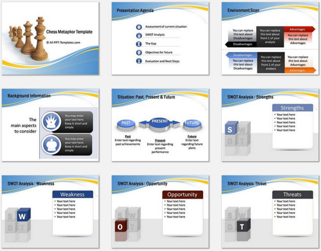 PowerPoint Chess Metaphor Template