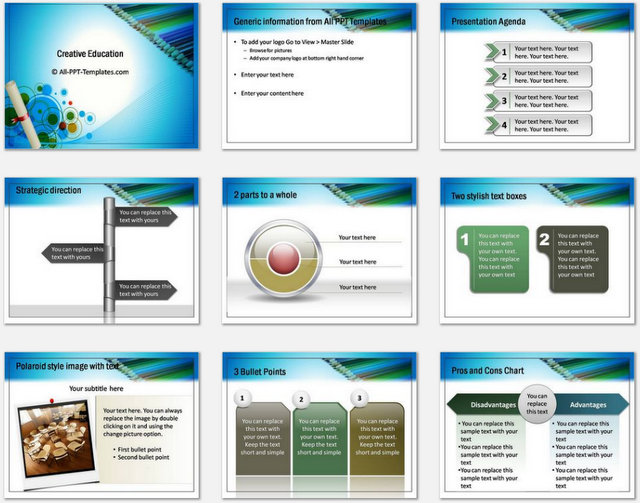 Creative Education Pptx Charts 1