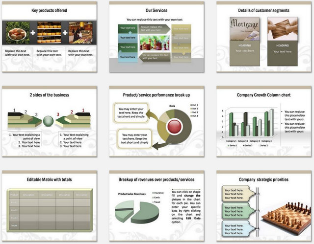 PowerPoint Floral Business Introduction Charts 2
