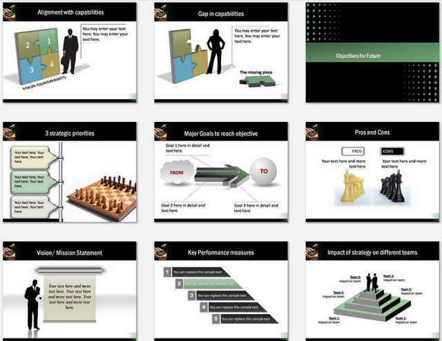 PowerPoint Growth Strategy Charts 02