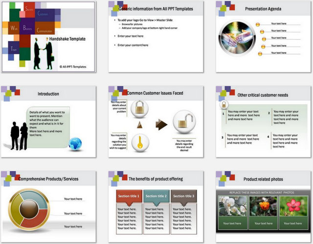 PowerPoint Handshake Charts 01