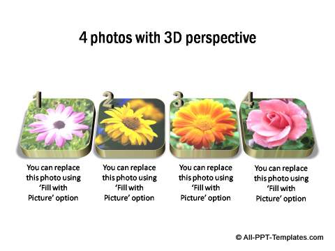 4 photos with 3D perspective and descriptive text