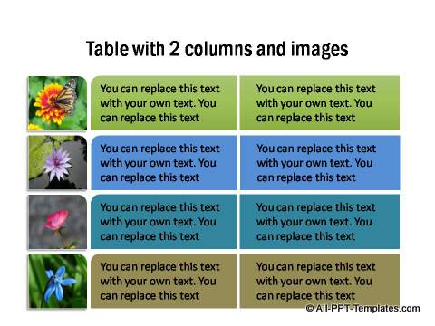 PowerPoint Table with Image 01