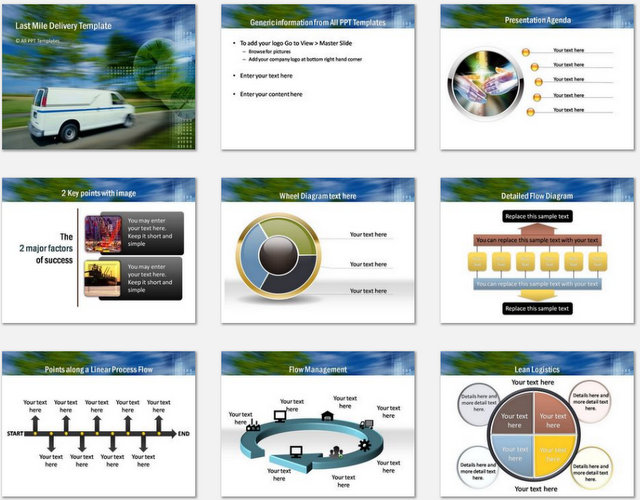 PowerPoint Last Mile Delivery  Charts 01