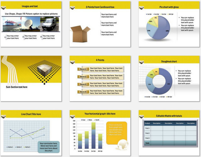 PowerPoint Logistics Delivery Charts 02