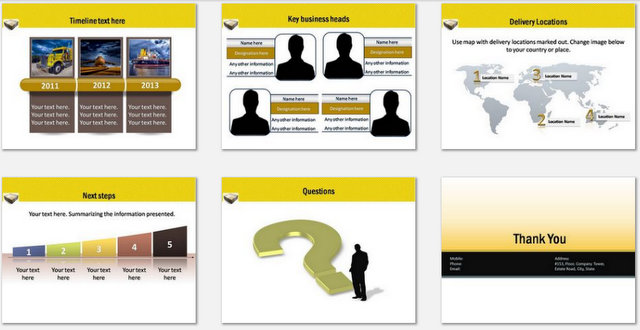 PowerPoint Logistics Delivery Charts 03