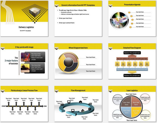 PowerPoint Logistics Delivery Charts 01