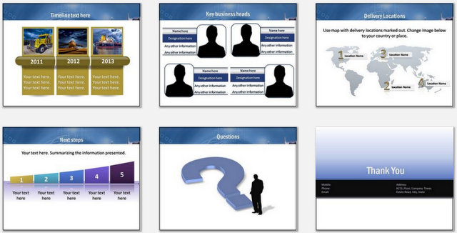 PowerPoint Logistics Modes Charts 03