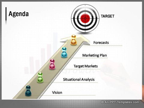 Market Growth 3D Target Agenda Slide