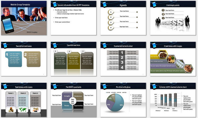 PowerPoint Mobile Group Chart 1