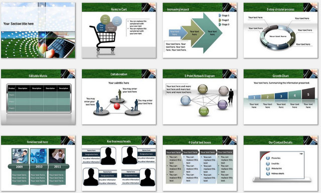 PowerPoint Mobile Network Charts 2