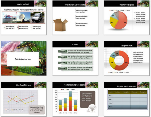 PowerPoint On Time Logistics Charts 02