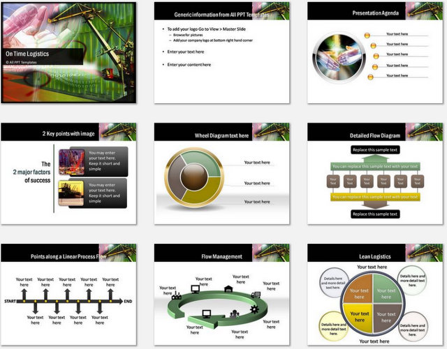 PowerPoint On Time Logistics Charts 01