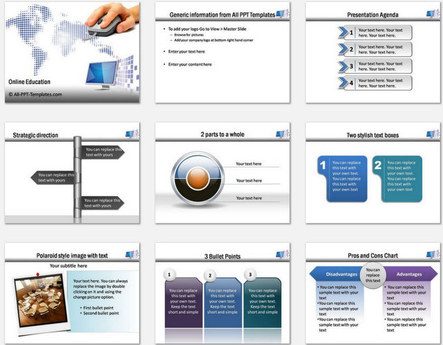Online Education Pptx Charts 1