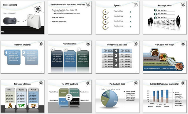 PowerPoint Online Marketing Charts 1