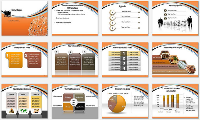 PowerPoint Social Charts 1