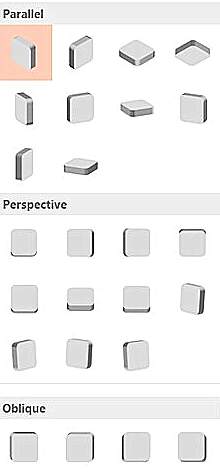 PowerPoint perspective menu