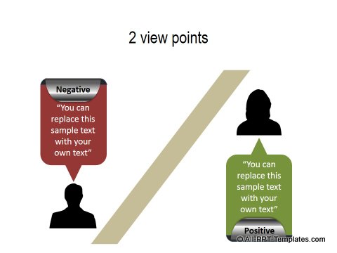 PowerPoint Comparisons Templates Showing Positives Negatives: Page 3