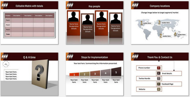PowerPoint Puzzle Piece Charts 03