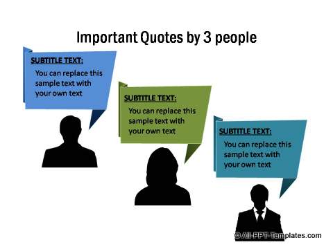 Important quotes by 3 people