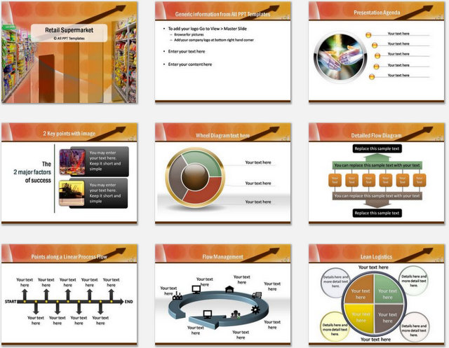 PowerPoint Retail Supermarket  Charts 01