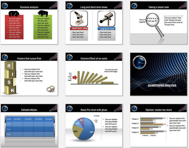 PowerPoint Risk Growth Analysis Charts 2