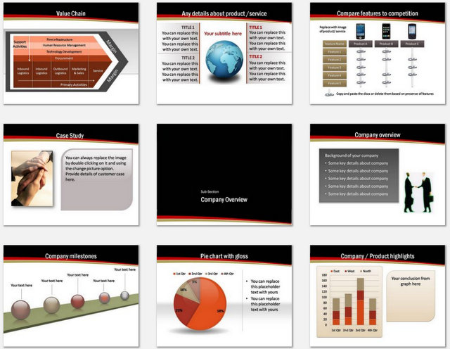 PowerPoint Sales Goals Charts 02