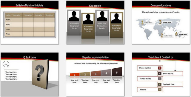 PowerPoint Sales Goals Charts 03