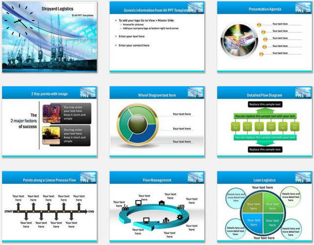 PowerPoint Shipyard Logistics Charts 01