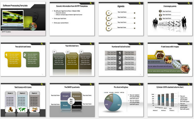 PowerPoint Software Processing Charts 1