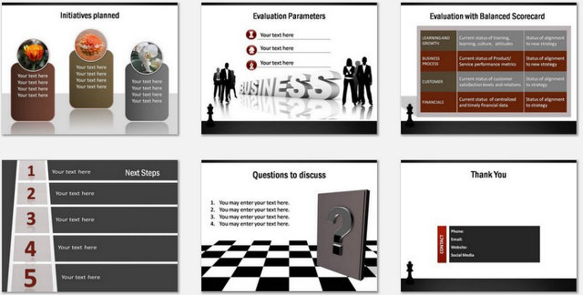 PowerPoint Strategy Drawing Board Charts 03