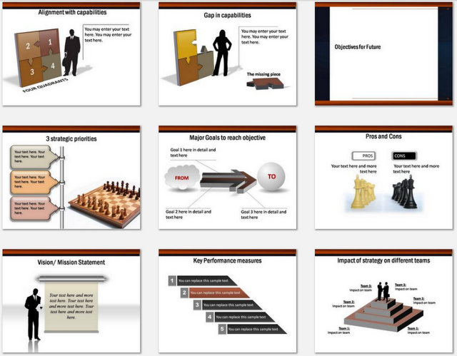 PowerPoint strategy Game Plan Charts 02