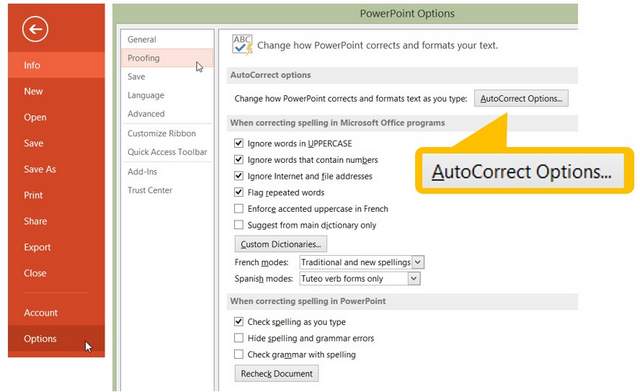 PowerPoint AutoCorrect Tool