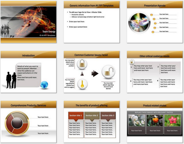 PowerPoint Team Energy Charts 01