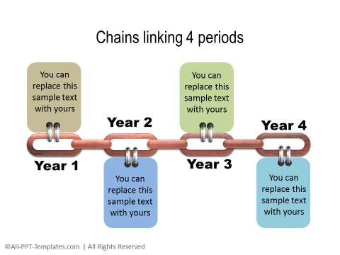 PowerPoint Linear Timeline 20