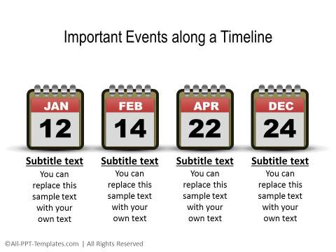 PowerPoint Linear Timeline 26
