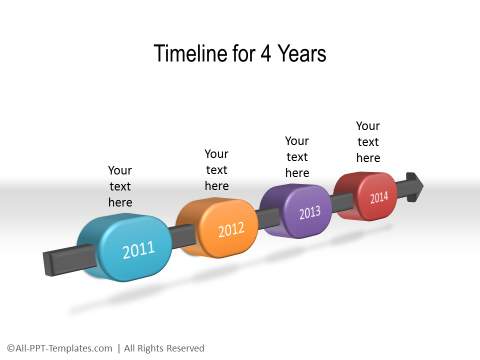 PowerPoint Linear Timeline 29