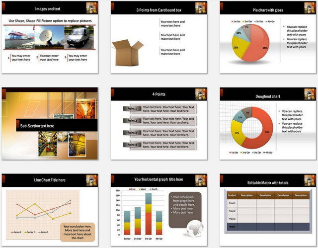 PowerPoint Warehousing Charts 02