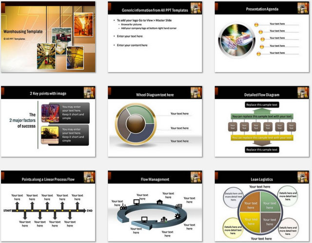 PowerPoint Warehousing Charts 01