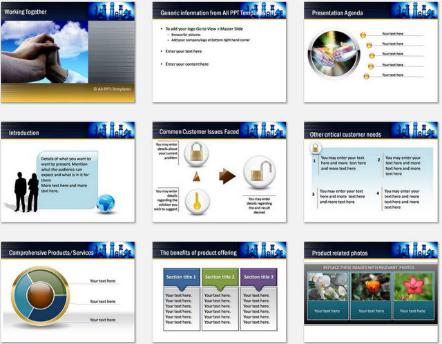 PowerPoint Working Together Charts 01