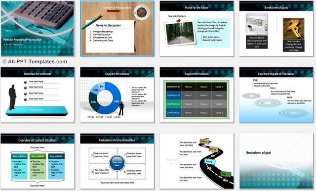 PowerPoint Periodic Reporting Charts 1
